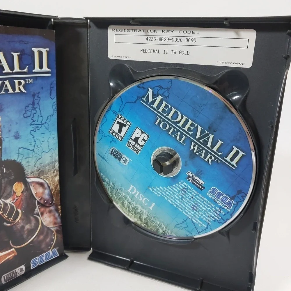 Medieval II Gold Edition Total War, Total War Kingdoms PC DVD 2 Discs W/manual